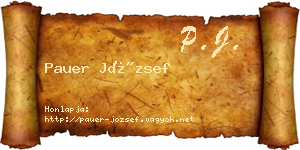 Pauer József névjegykártya